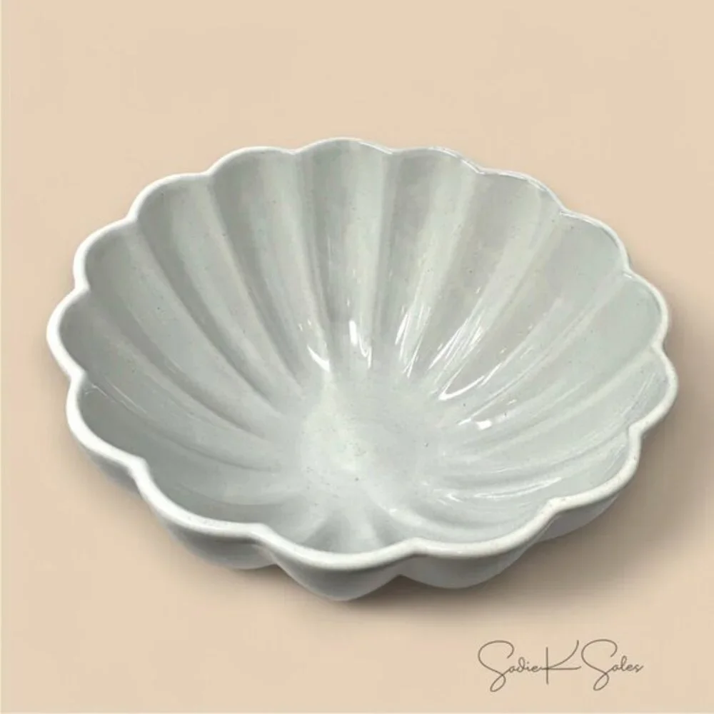 Scalloped Pedestal Serving Bowl Cream - Hearth‎ & Hand Magnolia